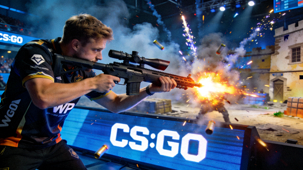 CS:GO职业选手s1mple使用AWP完成不可思议的盲狙击杀