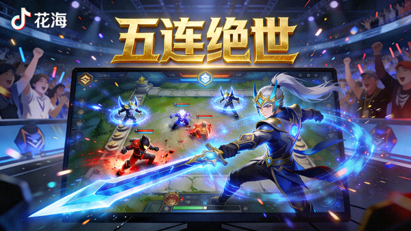 王者荣耀职业选手花海使用镜在团战中完成五连绝世